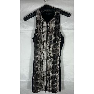 A/X Armani Exchage front zipper snakeskin print dress